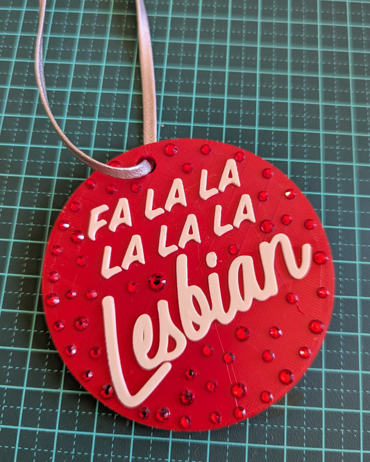 Fa la la lesbian bauble
